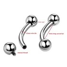 Piercing Eyebrow Piercing Manufacturer Internally Threaded Piercing Titanium Screw G23 Eyebrow Body Jewelry