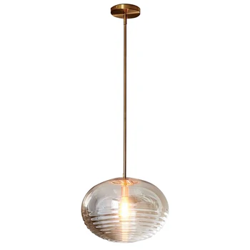 Modern Pendant Lamps Mirror Ball Glass Linear Suspension Pendant Lights For Dinning Room Globe glass Home Bar Cafe Shade Hanging