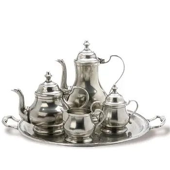 Silver plated Tea pot Set with Tray