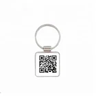 Metal Name Keychain Custom Made Metal Steel QR Code Keychain With QR Code