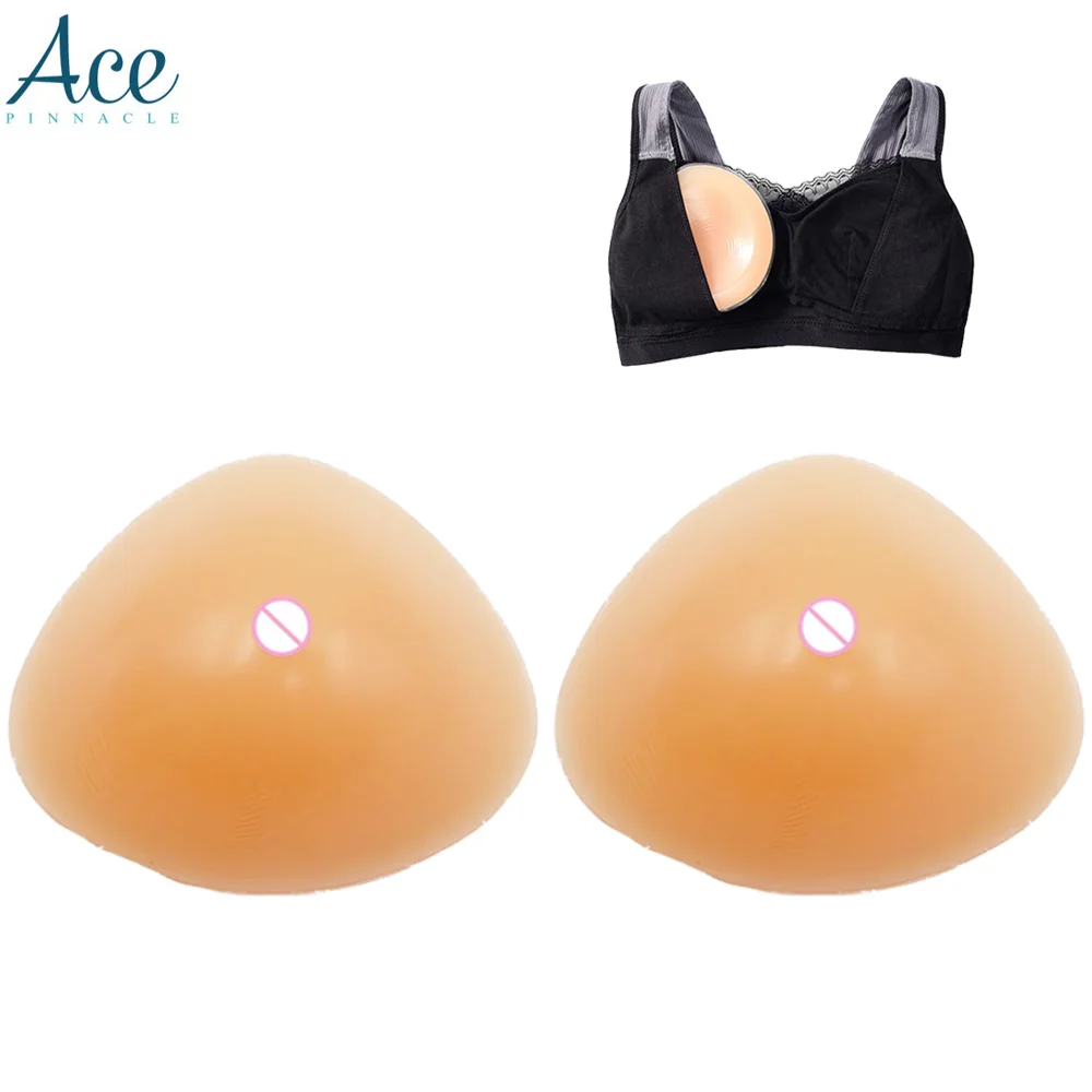 Triangle Silicone Breast Form Mastectomy Prosthesis Concave Bra Enhancer Inserts 1 Piece 