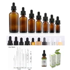 Oil Bottles Essential Custom 1 Oz 2 Oz 30 Ml 60 Ml Gold Clear Pink Black Blue Oil Glass Dropper Bottle