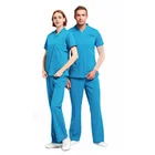 Uniform Factory Direct Selling Hospital Uniform V-neck Unisex Scrubs