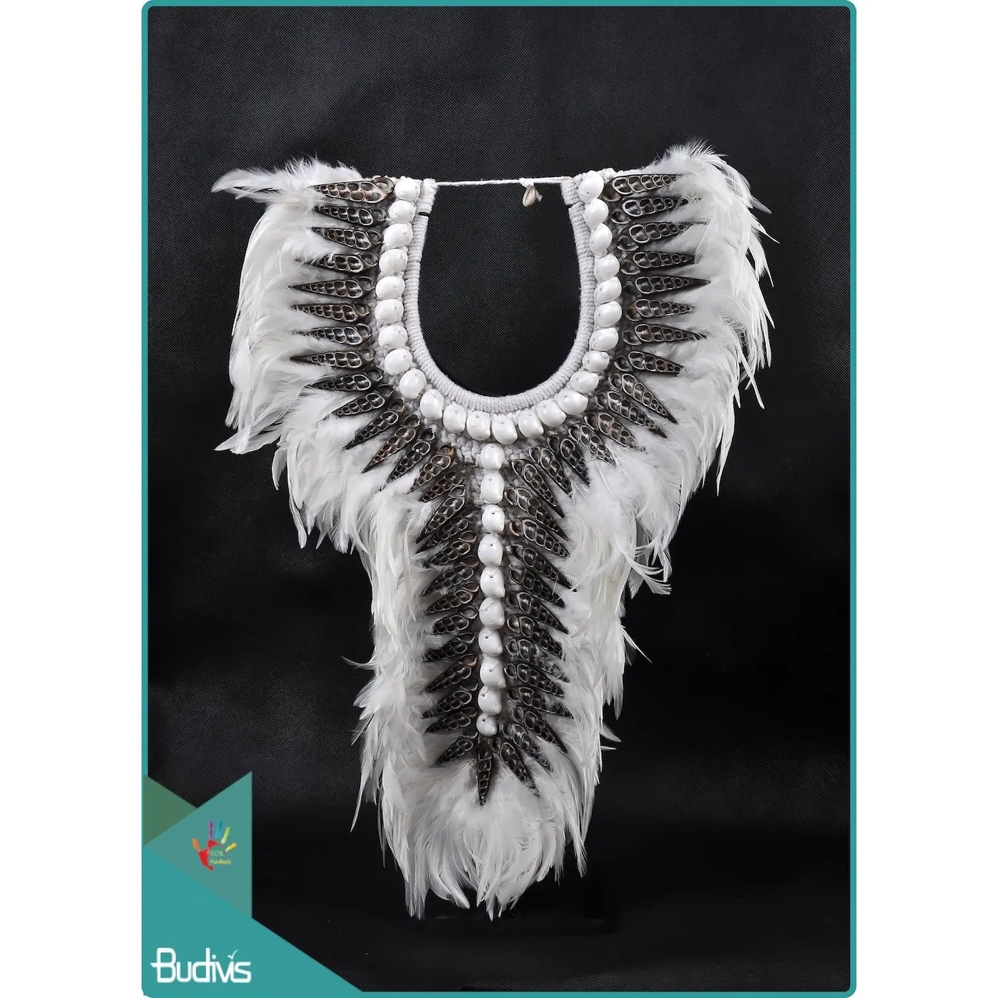 boho feather necklace