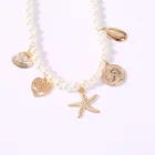 Necklace Bohemia Pearl Starfish Human Head Shell Bead Necklace Women