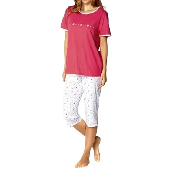 100% cotton knitted soft two pieces pajama set women sleepwear cute trendy summer ladies pyjama nightwear pj's