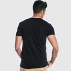 New OEM Custom Short Sleeve 100%cotton Black Plain T-shirts Printing Blank Plus Size Men's T-shirt