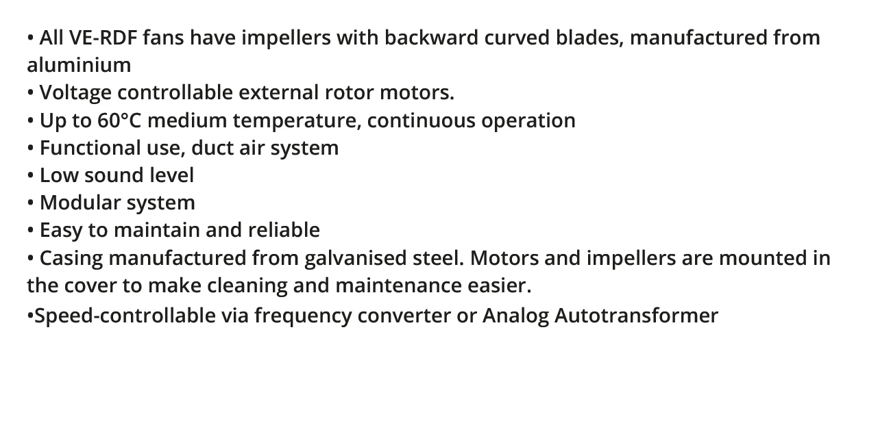 Centrifugal Rectangular Duct Fan, VENTEUROPE, VE-RDF-60-30 - detail 10