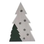 Wood Wood Decor Wooden XMAS Tree Printed Snowflake Table Setter Home Decor