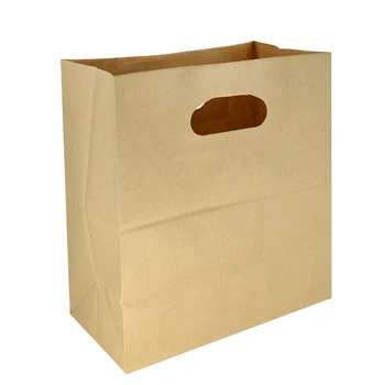12 5/8 x 11 13/16 x 4 5/16- Eco Friendly Custom Printing Die cut Handle Paper Bag