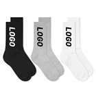 Socks Fashion Socks Uron Wholesale Men Women Custom Logo Cotton Socks Amazon New Fashion Plain Color Crew Socks