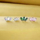 Piercing Piercing Labret ASTM F136 Titanium Threaded Marquise Fan Labret Ends Tragus Body Piercing Jewelry