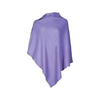 Knitted Poncho Sweater Made With Sustainable Cashmere Ethically Manufactured In Nepal Two Side Button 100% Pure Cashmere Poncho