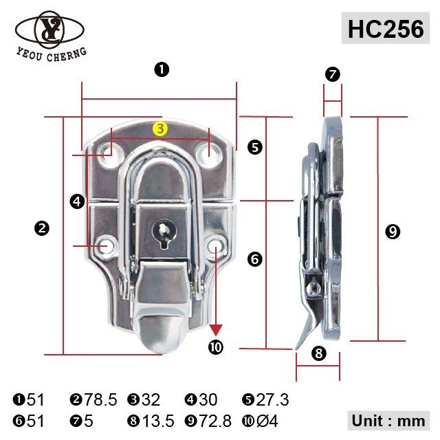 Yeou Cherng hot sale cheap price metal latch lock