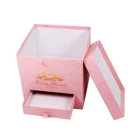 Flower Paper Gift Box PDWpacking_Custom Paper Packaging Luxury Gift Rose Flower Box For Sale