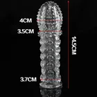 Sex Extended Reusable Penis Condom Crystal Clear Condom Penis Dildo Vibrator Adult Sex Toys