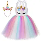 Teenage Rainbow Party Unicorn Headband Teenage Girls Tutu Dress Baby
