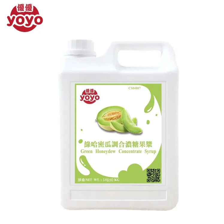 Bubble Tea Syrup Green Honeydew Cantaloupe Fruit Flavor Syrup Taiwan