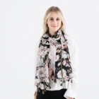 Scarf Shawl Wrap Lightweight Comfy Chiffon Infinity Scarf Floral Flowers Print Shawl Wrap Cotton For Women