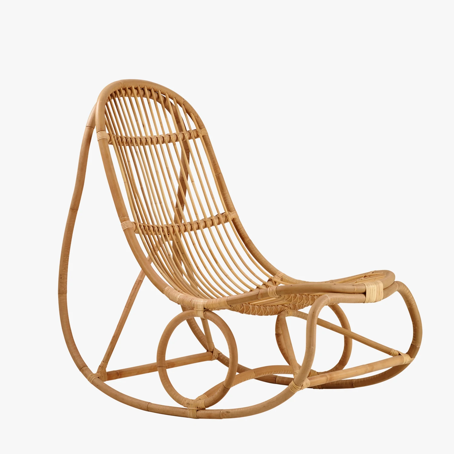 natural rattan rocking chair