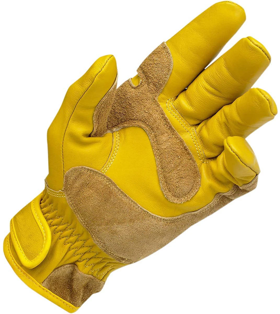 fitted leather work gloves