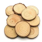 Crafts Natural Pine Wood Slice Thickness Assorted Size DIY Wood Discs For Painting Ornaments And Crafts