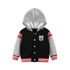 Top Hot Sell Kids 1-9 Year Hoodie Top Boy Fall Sport Buttoned Jacket Kids Jacket Winter Kids Long Sleeve Top