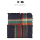Knitted Warm Comfy Multicolor Infinity Scarf Plaid Design Knitted Cashmere Wrap Shawl For Winter Summer