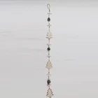 Wooden Beads Wooden Dangling Jute String With Sticks Beads Pine Cones Trees Angels Stars