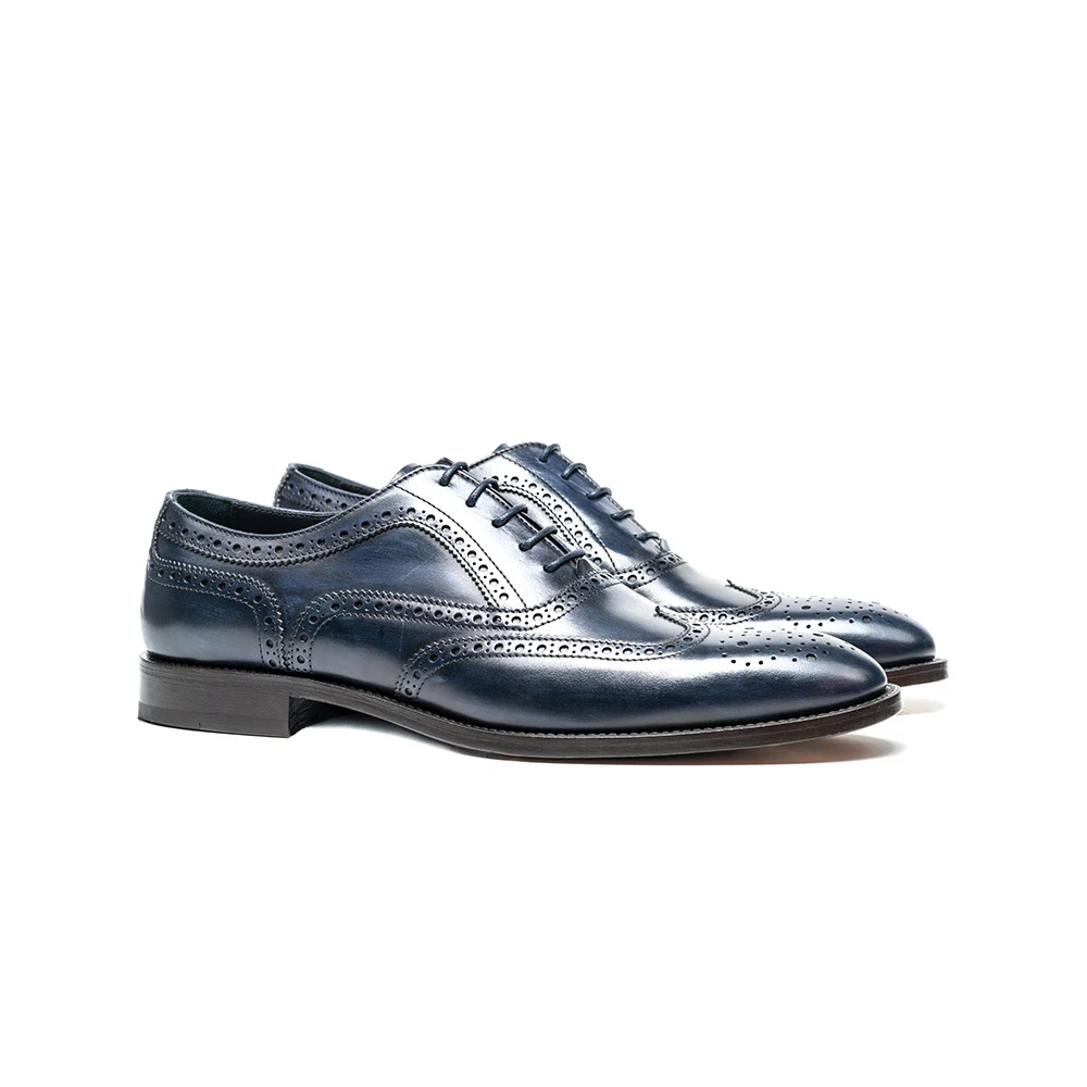 Oxford Brogues Leather Sole Shoes 
