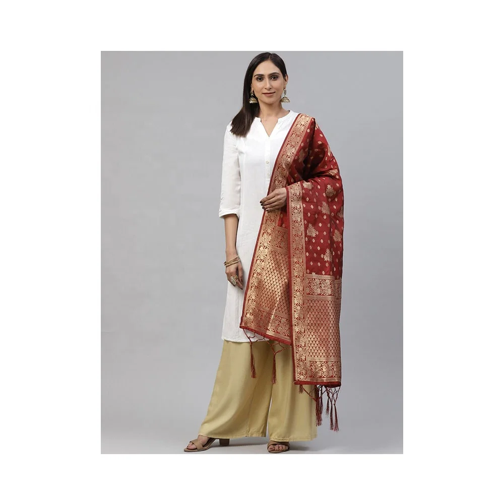 banarasi dupatta with long dress