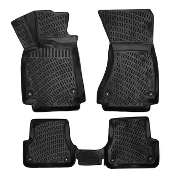 Croc Liner Rubber All Weather Floor Mat Set Compatible with Nissan Frontier Crew Cab