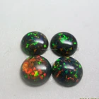 Cabochon Opal Wholesale Good Fire OP01-OP92 Synthetic Opal Round Cabochon Opal For Earring And Ring