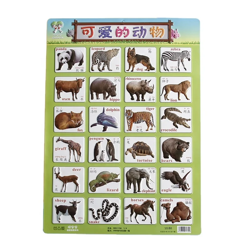 Educational Animal Learning Charts Posters Kids Education Learning Chart  For Children - Buy Educational Charts Posters,Learning Chart,Kids Education  Chart Product on 