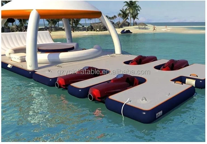 Plateforme D île Flottante Gonflable Pour Enfants Dock Flottant