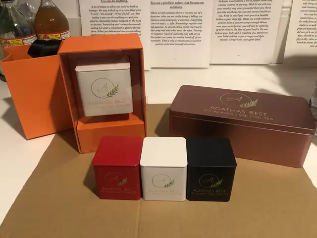 wholesale mini square tea container tin gift box packaging metal