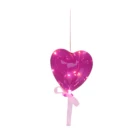 Heart Colorful Blown Hanging Led Light Up Glass Ornament Heart Shape Balloons Decoration For Valentine's Day