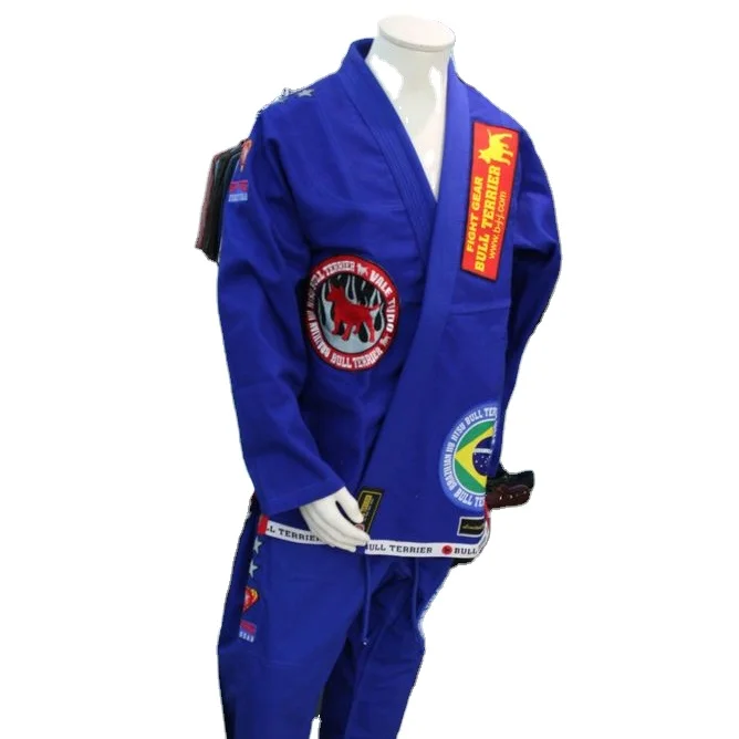 Woldorf USA BJJ uniform jiu jitsu JODO student gi in BLUE color NO LOGO 