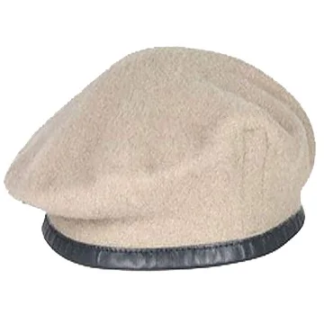 lined beret hat