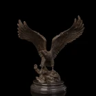 Eagle Hand Cast European Household Tabletop Ornaments Eagle Wings Bronze Statue