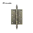 Hinge Finial 4 Ball Bearing Bronze Brass Door Hinge With Crown Finial