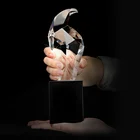 Eagle Trophy Factory Best K9 Crystal Material Eagle Black Crystal Base Eagle Crystal Award Trophy