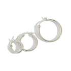 Earring Hoop Earrings H-E680 Minimalist Personalized Hollow Earring Geometric Silver Hoop Earring