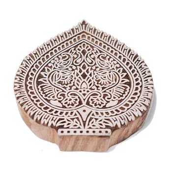 Henna Stamp Fabric Stamp Printing Block Mandala Hand Carved Wooden Cookie Clay Tattoo Pottery Printing I Flash Stamp Wood Floral