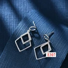 Plated Gold Earrings E3 Korean Style Joyeria Silver 925 Plated White Gold Durable Color High Quaility Earrings