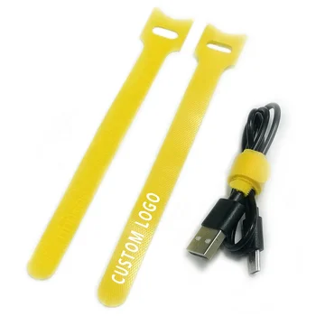 Custom Wholesale Colorful Double Sided Reusable Carry Self Gripping Cinch Straps/ Hook Loop Cable Tie
