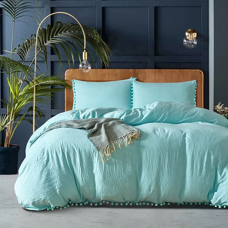 plain dye teal bedding