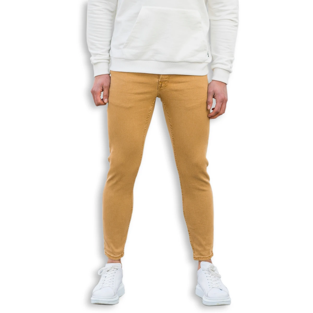 Cotton Denim Men Basic Skinny Jeans In 