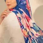 Shawls Printed Pleated Chiffon Women Printed Chiffon Pleated Printed Shawls Tudung