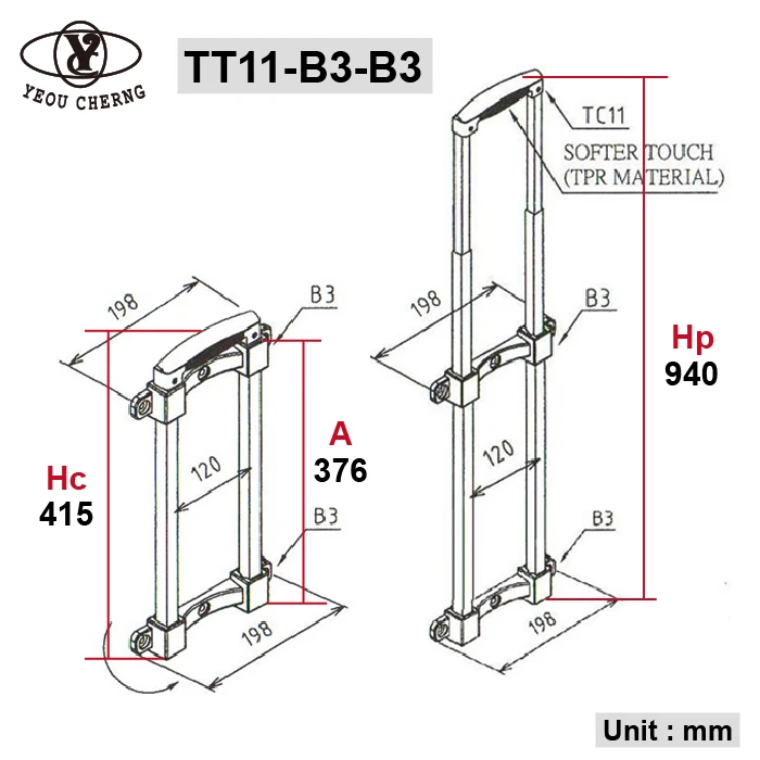 plastic trolley handle